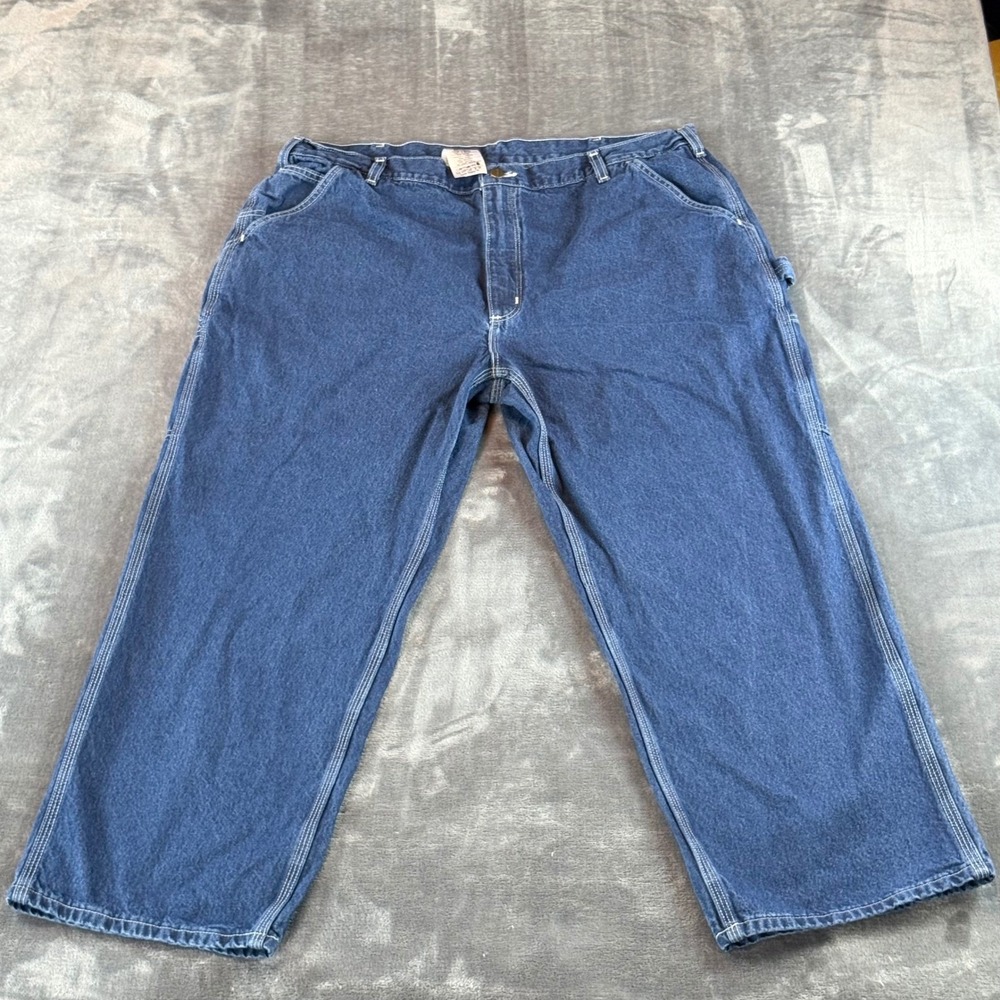 Carhartt B13-DST Mens 42x28 Loose Original Fit Carpenter Denim Jeans Dark Stone